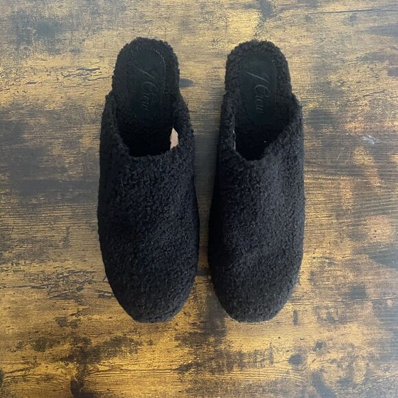 J. Crew Factory Black Textured Clogs with Gold Studs - Picture 2 of 10